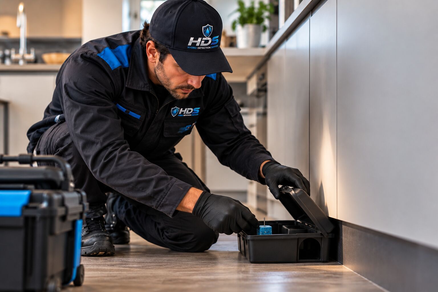 Dispositif professionnel utilisé lors d’une opération de dératisation
